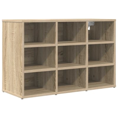 vidaXL - Schoenenkast - 77,5 - x - 30 - x - 51 - cm - Bewerkt - hout - Sonoma - Eiken