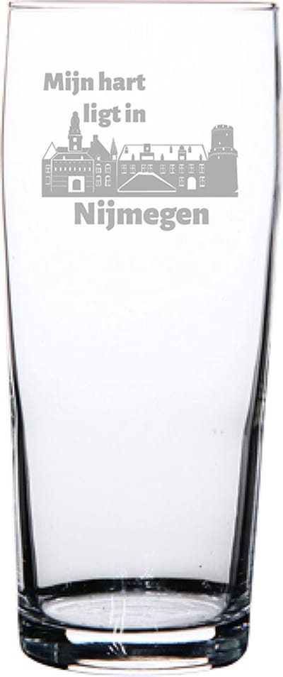 Gegraveerde bierfluitje 19cl Nijmegen