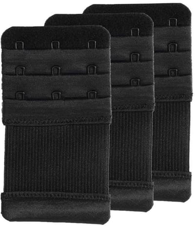 Dailygoods- Bh-extender 3 Haken - Elastisch - Roestvrij Staal - Verlengbandje - Comfortabel - 9,4 cm x 5,6 cm - Beha Verlenger