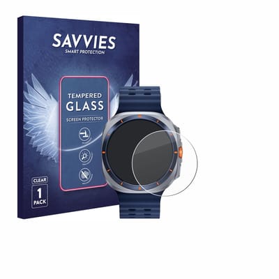Savvies - Glas Screenprotector voor Samsung Galaxy Watch Ultra 2025 (47 mm) - Gehard Beschermglas 9H