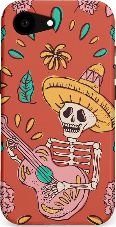 Casetastic hoesje geschikt voor Apple iPhone 16e / Apple iPhone 17e - MagSafe - Dubbellaagse bescherming - Muziekbot - Fashion Case - Terracotta Taupe