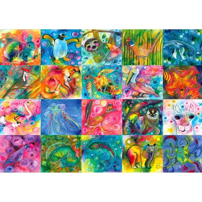 Enjoy Puzzle legpuzzel dierenmagie - 1000 stukjes kleurrijk speelgoed.