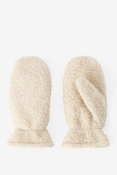 Sissy-Boy - Beige teddy wanten - S/M
