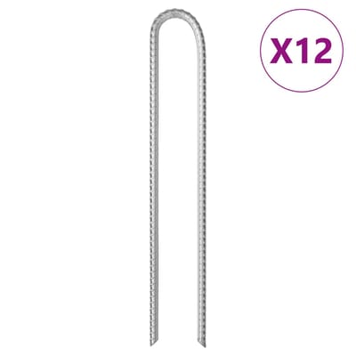 vidaXL - Tentharingen - 12 - st - U-vormig - Ø10 - mm - 37 - cm - gegalvaniseerd - staal