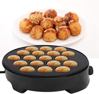 Takoyaki Maker - Zwart - Elektrische Bakvorm - Antiaanbaklaag - Voor Thuisgebruik