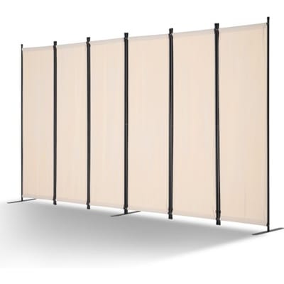 VEVOR Room Divider 6 Panelen Scherm 3110 x 1805 x 450 mm, Opvouwbaar Privacy Scherm & Draagbare Scheidingswand voor Ruimteverdeling, Vrijstaande Room Divider voor Kantoor Slaapkamer Studeerkamer, Beige