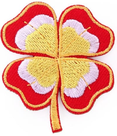 Applicatie Oeteldonk klavertje 4 5x4,5 cm incl. lijm