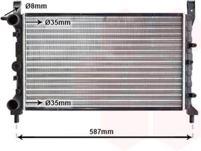 Van Wezel - RADIATOR VOOR FIAT FIORINO 1991-2000 RA802832VWAN