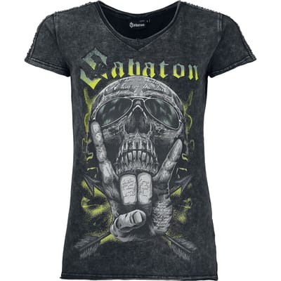 Sabaton T-shirt - EMP Signature Collection - S tot M - voor Vrouwen - grijs