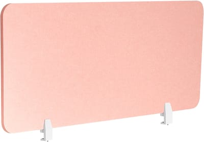 BELIANI SPLIT - Bureauscheidingswand - Perzikroze - 160 x 50 cm - Polyester