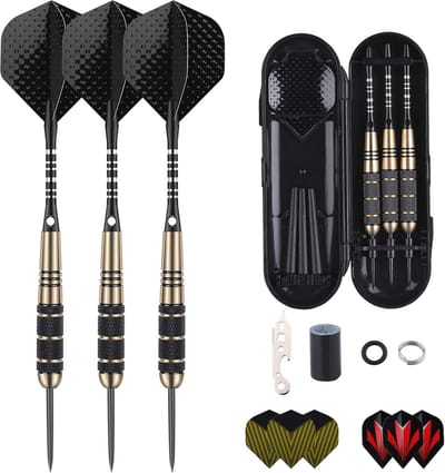 Set van 3 professionele dartpijlen met accessoires en aluminium schachten