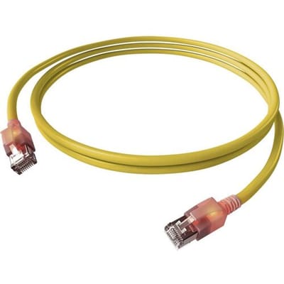 EasyLan S/FTP DualBoot® LED Kabel Cat.6A (Class EA), LSOH, geel, 7 m