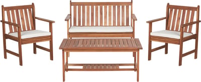 ALTIDONA - Loungeset - Gebroken wit - Acaciahout