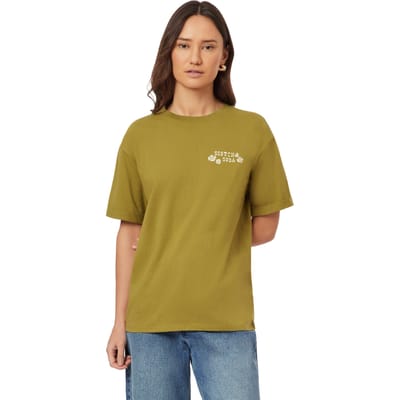 Scotch & Soda Boyfriend Tee Green Moss White Cap Taglia: L | Maglie Sportivi Outlet | Donna | Verde