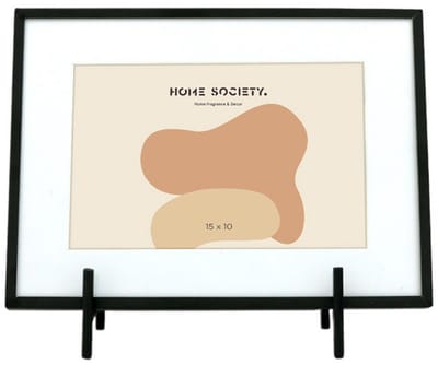 Home Society - Fotolijst - Nami - Beige - Metaal & Glas - Fotomaat 10x15cm - Staande Fotolijst - Trendy Woondecoratie