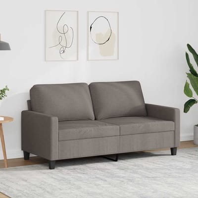 vidaXL - Tweezitsbank - 140 - cm - stof - taupe