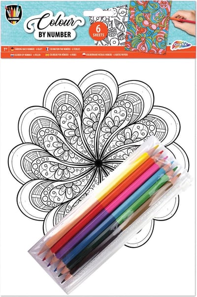 Kleuren op nummer: mandala