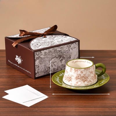Exquise en Mooie Koffiekopjes met High-end en Luxe High Value Niche Koffiekopjes en Schoteltjes Set Europese Afternoon Tea Kopjes 260ml gray