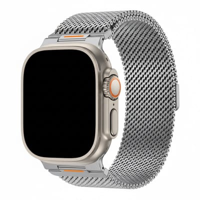 Luxe Milanees loop bandje - geschikt voor Apple Watch series 1/2/3/4/5/6/7/8/9/10/11/ SE (1,2,3) / Ultra (1,2,3) met maat 44 mm / 45 mm / 46 mm / 49 mm - Milanese - zilver