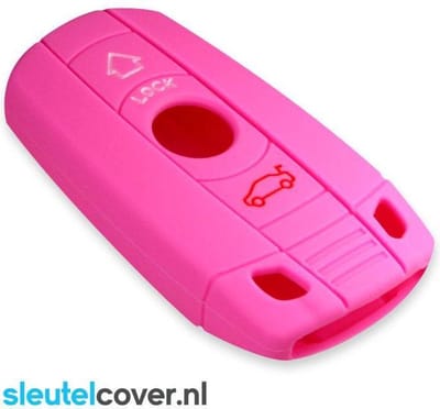 Autosleutel Hoesje geschikt voor BMW - SleutelCover - Silicone Autosleutel Cover - Sleutelhoesje Roze
