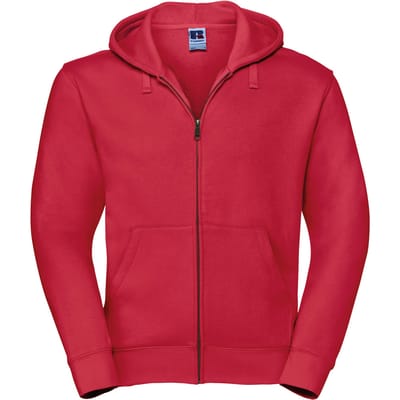 Russell Heren Authentieke Sweatshirt met volledige ritssluiting / Hoodie (Klassiek rood)