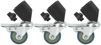 Dailygoods- Zwenkwielen Set van 3 - Zwenkwielen met Rem - Zwenkwielen voor Fotografie - Zwenkwielen 22 mm - Zwenkwielen voor Lichtstatief - Optimale Manoeuvreerbaarheid - Wielen