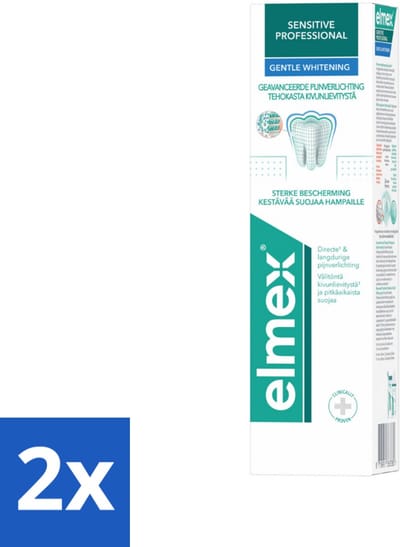 Elmex Tandpasta Sensitive Professional Gentle Whitening 75 ml - Voordeelverpakking - 2 stuks