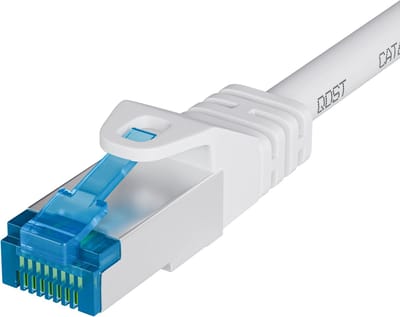 Qost - CAT6A 10G internetkabel - LSZH / UTP - 10 Gbps / 500 MHz - RJ45 Connectoren - Patchkabel / Netwerkkabel - 0,25 Meter - Wit