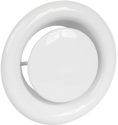 Rond Plaatventiel Ø125 mm voor Afvoerlucht in Badkamer en Keuken - Ventilatieroosters en Ventilatiesystemen