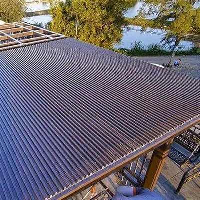 Golfplaten Dakpanelen - Dakbedekking Tuinhuis - Kassen Afdekken - Weerbestendige Aluminiumlegering - 183cm Lengte - Bruin
