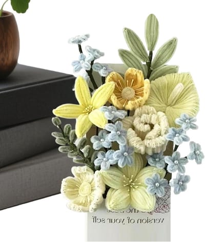 Chenille Draad Boeket - Knutseldraad Bloemen - Creatief Knutselen - Duurzame Kleuren - 53 x 22 x 53 cm - Multicolor