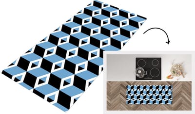 Keukenloper - Loper keuken - Blokken - Patronen - 3D - 120x50 cm - Keukenloper vinyl