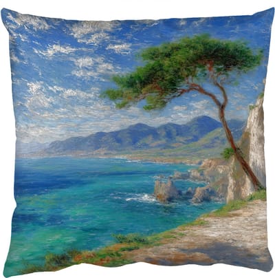 Sierkussens - Kussentjes Woonkamer - 50x50 cm - Rotsen - Kustlijn - Boom - Bergen