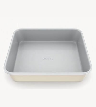 Zoha Vierkante Keramische Bakvorm 24 cm – PFAS-vrij – Natuurlijk Antiaanbak – Beige