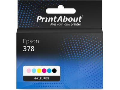 PrintAbout huismerk Inktcartridge 378 (T3781/82/83/84/85/86) 6-kleuren Multipack Geschikt voor Epson