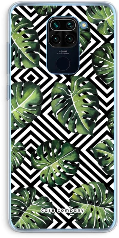 Case Company® - Hoesje geschikt voor Xiaomi Redmi Note 9 hoesje - Geometrische jungle - Soft Cover Telefoonhoesje - Bescherming aan alle Kanten en Schermrand