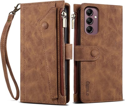 Coverup Hoesje - Geschikt voor Samsung Galaxy A16 5G Hoesje - Coverup Book Case met Portemonnee - Bruin