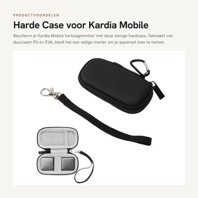 Dailygoods- Harde Case Waterdicht - Opberg Case - EKG Hartslagmonitor - Draagtas met Polsriem - PU/EVA Materiaal - All Round Bescherming - Opbergcase