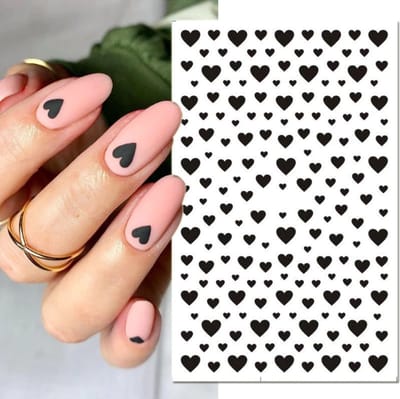 Hypify - Nagelstickers - Kleur Zwart - Nagel Decoratie