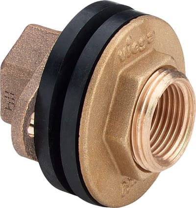 Viega Wanddoorvoer, Rp1 1/2, L 30, Rp2 1/2 roodkoper Model 3427, 333942