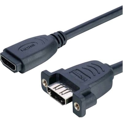 Lyndahl LKPK005 HDMI-kabel HDMI Adapterkabel HDMI-A-bus 0.2 m Zwart Voor inbouw