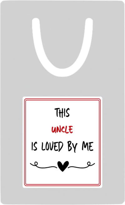 Hacebo® - this uncle is loved by me metalen boekenlegger - Oom - iemand die houdt van zijn oom - verjaardag - cadeautje voor oom - oom artikelen - kado - geschenk Bladwijzer boekenleggers - 7.6 cm x 5cm