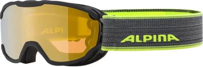 Alpina Pheos Junior Q-Lite Skibril | Zwart Geel | Categorie 2