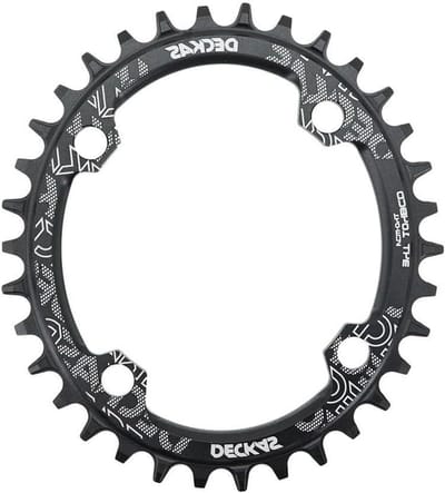 Fiets Kettingblad - Ronde Ovale Ring - Fietsen Trail - Smalle Brede Tanden - 104mm BCD - Zwart
