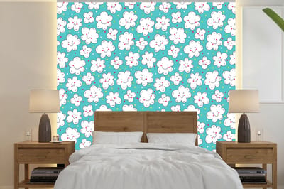 Behang - Fotobehang Patronen - Wolk - Lucht - Jongens - Kinderen - Kids - Breedte 240 cm x hoogte 240 cm