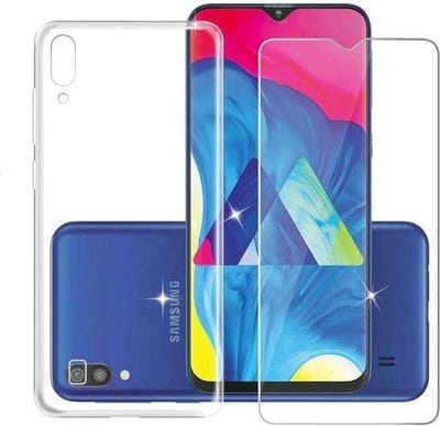 Hoesje Geschikt Voor Samsung Galaxy A50s/A30s Hoesje Transparant TPU + Glazen Screenprotector