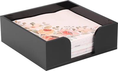 MTTProducts - Napkin Holder - Elegant - Voor Eettafel - Zwart - Tissuehouder - Ideaal voor Partijen - Perfecte Maat