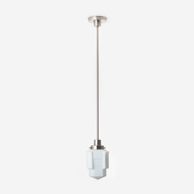 Hanglamp Apollo Mat 20's Matnikkel - Art Deco Trade