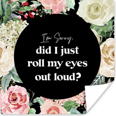 Poster Tiener - Quote - Ogen - 100x100 cm XXL