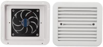 Zijventilator voor RV, 24V 3000rpm 1 Weg Sterke Wind Zijmontage Afzuigventilator RV Dakenvent met Scherm, Zijinlaatventilator voor Camper Trailer Badkamer Keuken